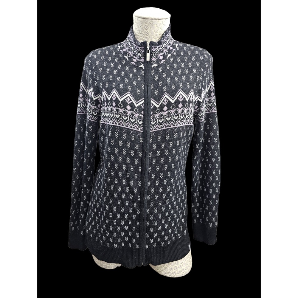 NEVE‎ Natalie Full Zip Sweater Wool Blend Gray Cardigan Women's M Sweatshirt